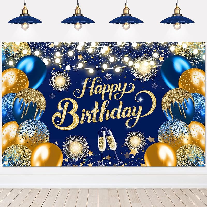 Light Purple Clock Backdrop For Happy Birthday Banner