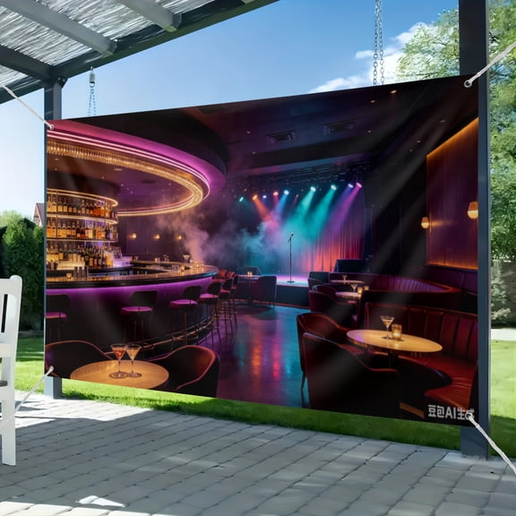7x5ft Concert Stage Backdrop Spotlight Music Festival DJ Booth Scene Background