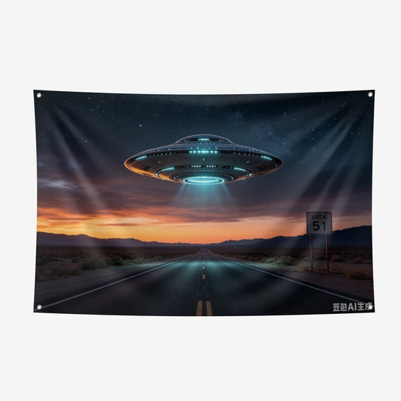 7x5ft Dark Night Sky UFO Alien Landscape Backdrop Mysterious Outer Space Scenery Birthday Photo Booth Background