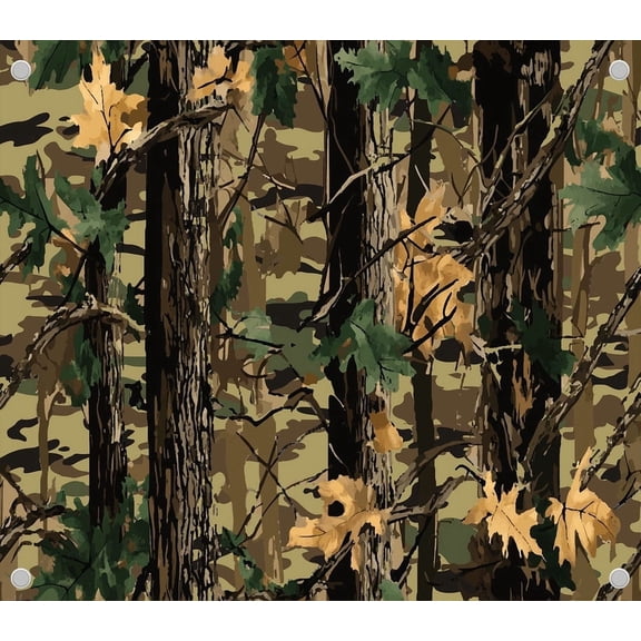 7x5ft Fabric Outdoor Background in Flat Illustration Style Camouflage Forest Picnic Camping Hiking Home Decoration Photography Background