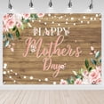 thumbnail image 1 of 7x5ft Floral Wood Happy Mothers Day Party Photo Booth Backdrop, 1 of 6