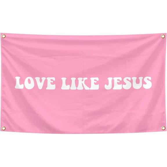 7x5ft God Bless Baptism Backdrop Pink Love Like Jesus First Holy Communion Christening Background Religious Bible Church Events Baby Shower Party Decoration Banner Photo Booth Props
