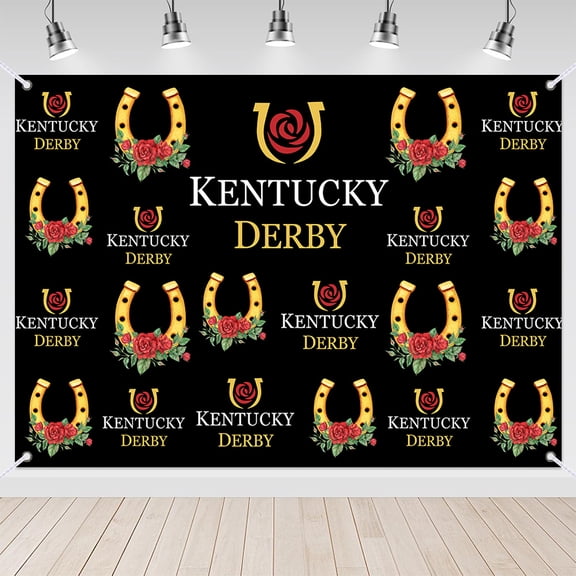 7x5ft Kentucky Derby Horse Racing Party Backdrop Decorations