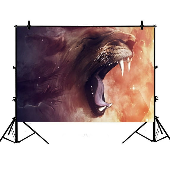 7x5ft Lion Art Polyester Photography Backdrop For Studio Prop Photo Background
