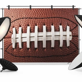 7x5ft Photo Backdrop, American Football Laces Soft Polyester Backdrop Curtains Photography Backdrops, Classic Rugby Sports Brushed Background for Photoshoots Studio Video Portrait Parties