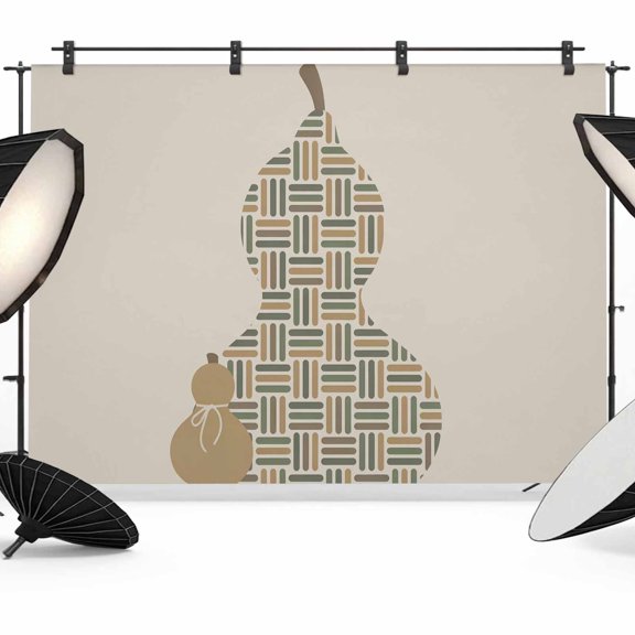 7x5ft Photo Backdrop, Beige Gourd Soft Polyester Backdrop Curtains Photography Backdrops, Modern Abstract Art Geometric Brushed Background for Photoshoots Studio Video Portrait Parties