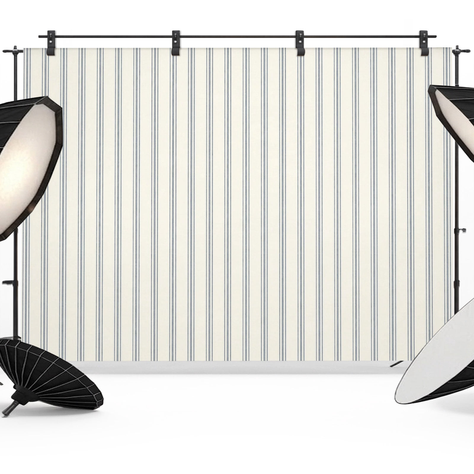 Typical Backdrop 7x5ft Photo Backdrop, Blue Gray Striped Soft Polyester Backdrop ...