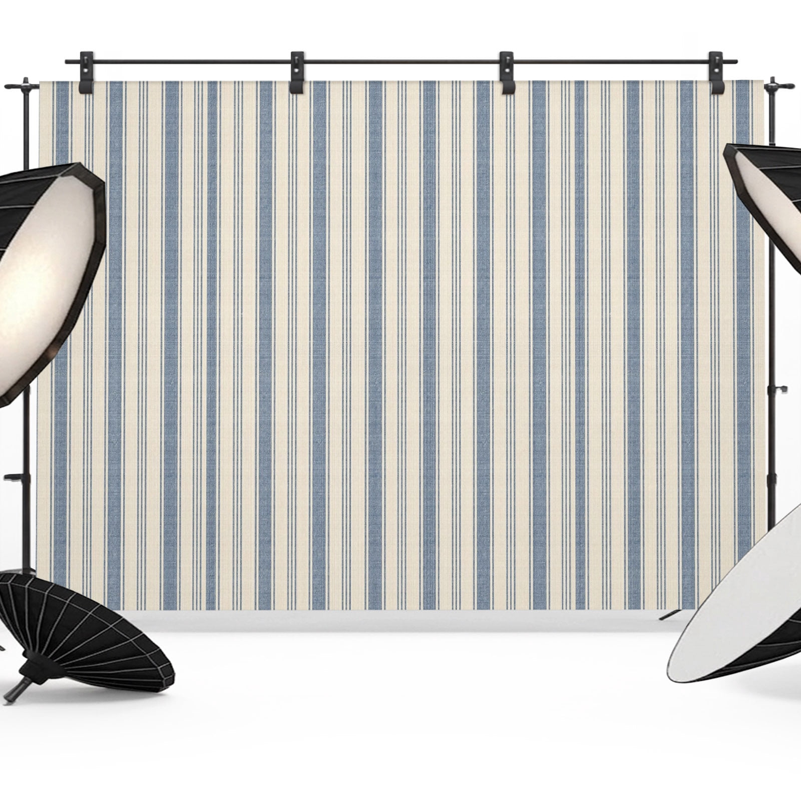 7x5ft Photo Backdrop, Blue Striped Soft Polyester Backdrop Curtains ...