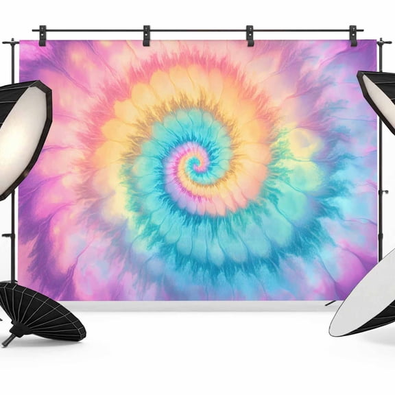 7x5ft Photo Backdrop, Colorful Tie Dye Soft Polyester Backdrop Curtains Photography Backdrops, Rainbow Ombre Abstract Pattern Art Brushed Background for Photoshoots Studio Video Portrait Parties