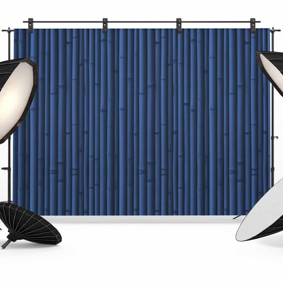 7x5ft Photo Backdrop, Dark Blue Soft Polyester Backdrop Curtains Photography Backdrops, Retro Farmhouse Plants Wall Lines Texture Brushed Background for Photoshoots Studio Video Portrait Parties