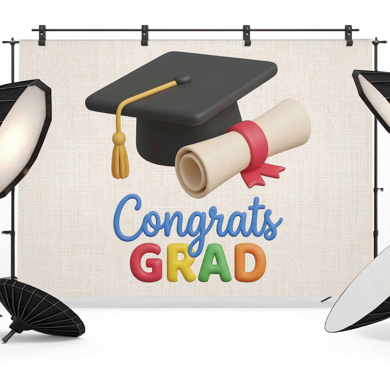 7x5ft Photo Backdrop, Graduation Soft Polyester Backdrop Curtains ...