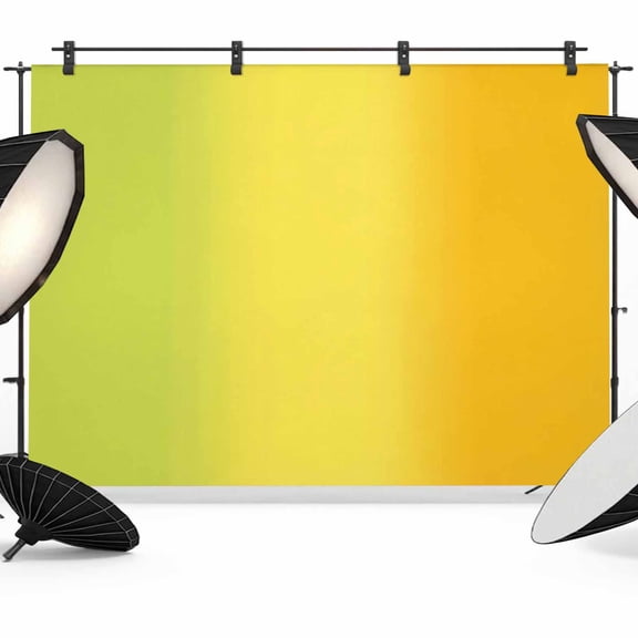 7x5ft Photo Backdrop, Green Yellow Orange Soft Polyester Backdrop Curtains Photography Backdrops, Vertical Striped Modern Color Brushed Background for Photoshoots Studio Video Portrait Parties