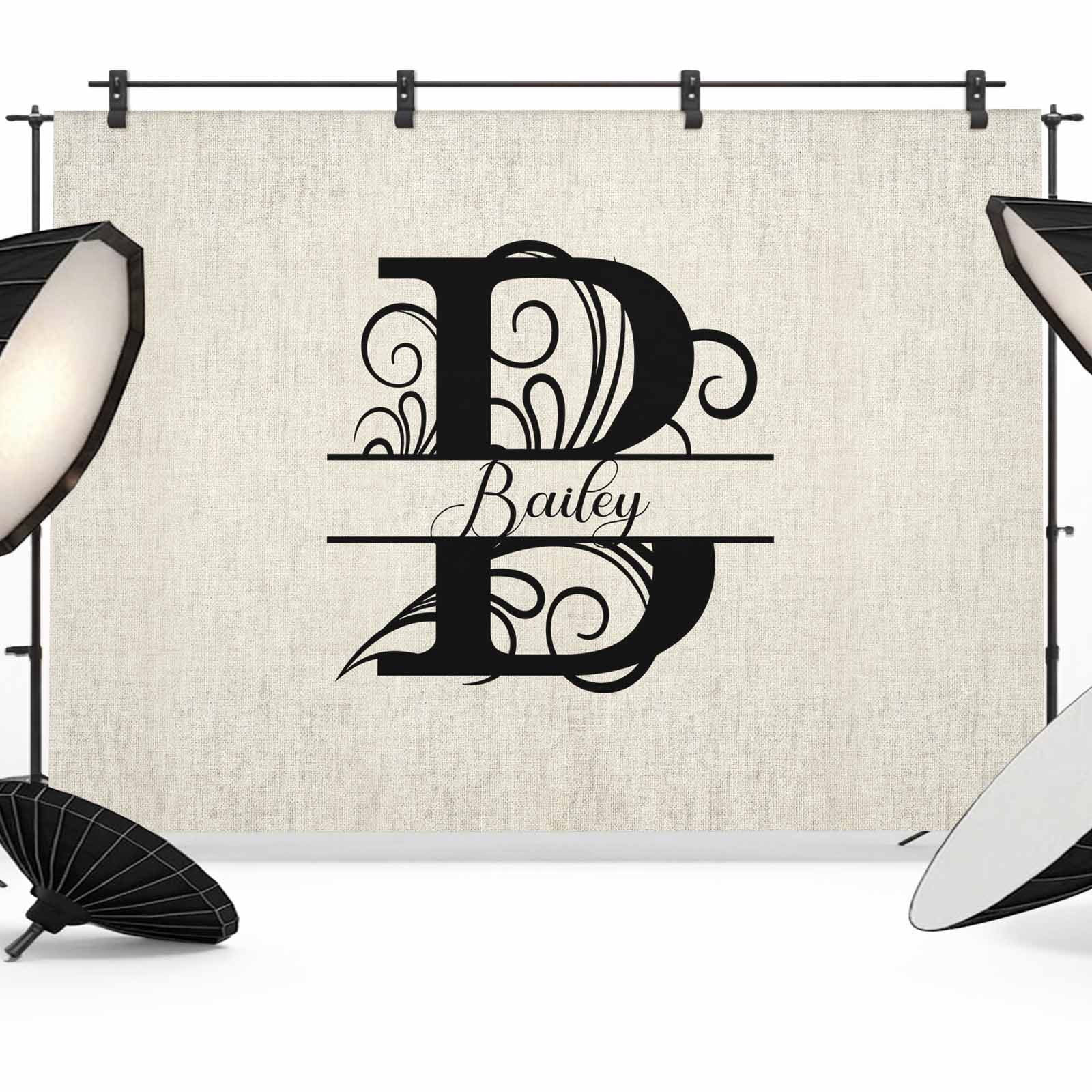7x5ft Photo Backdrop, Letter B Soft Polyester Backdrop Curtains ...