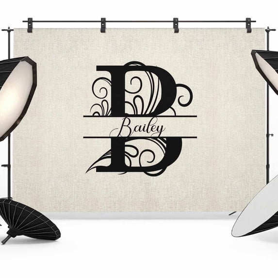7x5ft Photo Backdrop, Letter B Soft Polyester Backdrop Curtains ...