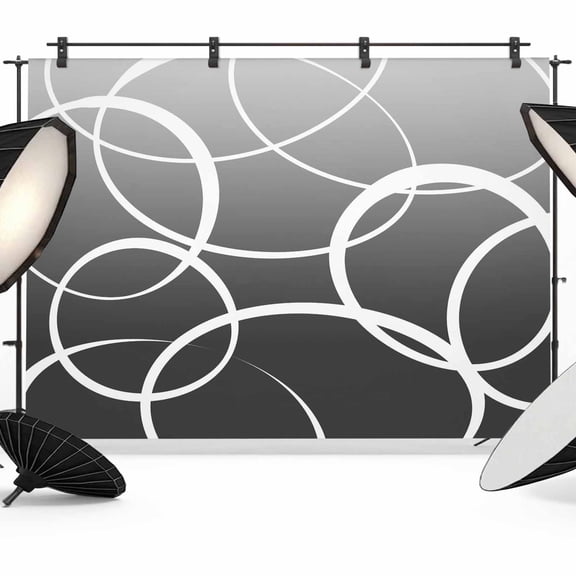 7x5ft Photo Backdrop, Modern Black Grey Soft Polyester Backdrop Curtains Photography Backdrops, Abstract Geometric Lines Textured Brushed Background for Photoshoots Studio Video Portrait Parties