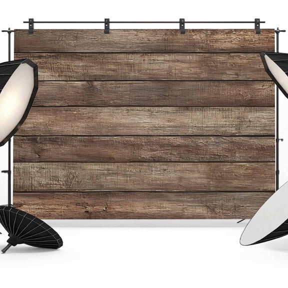 7x5ft Photo Backdrop, Old Wooden Board Soft Polyester Backdrop Curtains Photography Backdrops, Rustic Farmhouse Brown Wooden Plank Brushed Background for Photoshoots Studio Video Portrait Parties