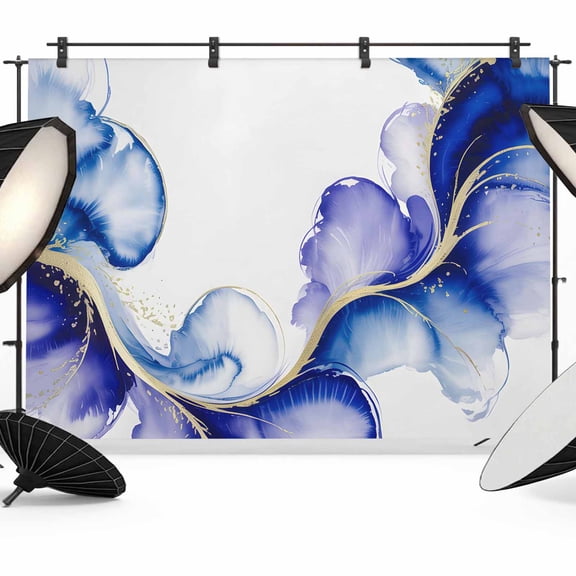 7x5ft Photo Backdrop, Purple Marble Stone Soft Polyester Backdrop Curtains Photography Backdrops, Ink Splash Country Marble Abstract Brushed Background for Photoshoots Studio Video Portrait Parties