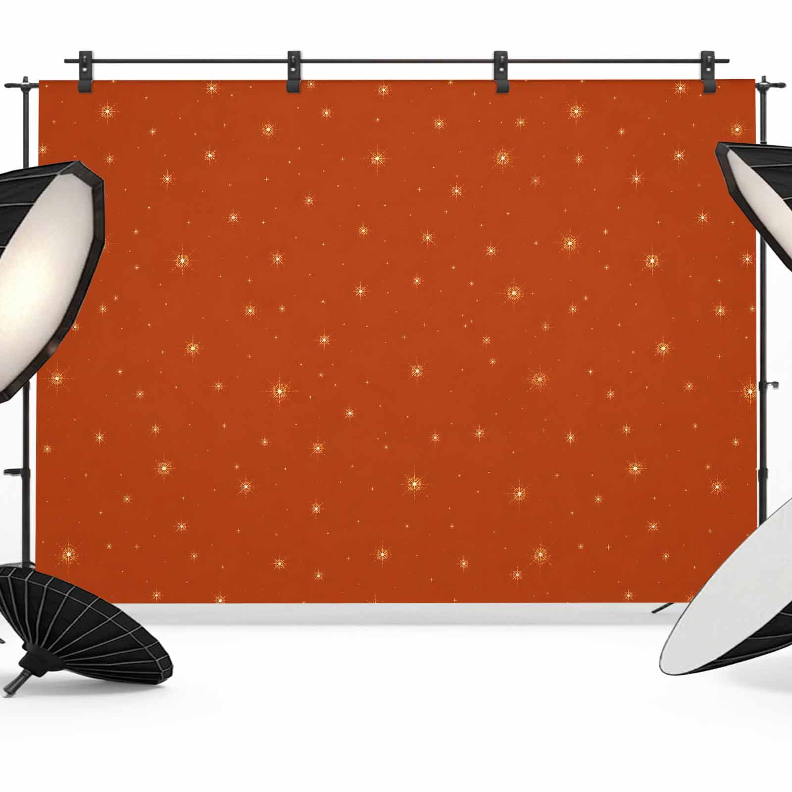 Typical Backdrop 7x5ft Photo Backdrop, Red Brown Stars Modern Soft Polyester Backdrop ...
