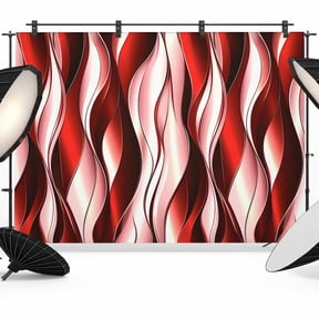 7x5ft Photo Backdrop, Red Striped Ombre Soft Polyester Backdrop Curtains Photography Backdrops, Modern Red Moire Geometric Brushed Background for Photoshoots Studio Video Portrait Parties