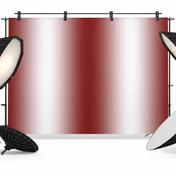 7x5ft Photo Backdrop, Red White Ombre Soft Polyester Backdrop Curtains Photography Backdrops, Farmhouse Chic Minimalist Gradient Art Brushed Background for Photoshoots Studio Video Portrait Parties