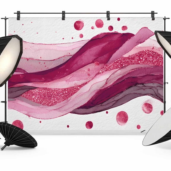7x5ft Photo Backdrop, Rose Red Marble Soft Polyester Backdrop Curtains Photography Backdrops, Contemporary Ombre Abstract Aesthetic Brushed Background for Photoshoots Studio Video Portrait Parties