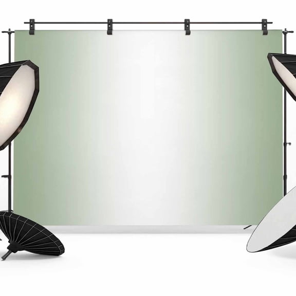 7x5ft Photo Backdrop, Sage Green Ombre Soft Polyester Backdrop Curtains Photography Backdrops, Sage Green White Gradient Modern Brushed Background for Photoshoots Studio Video Portrait Parties