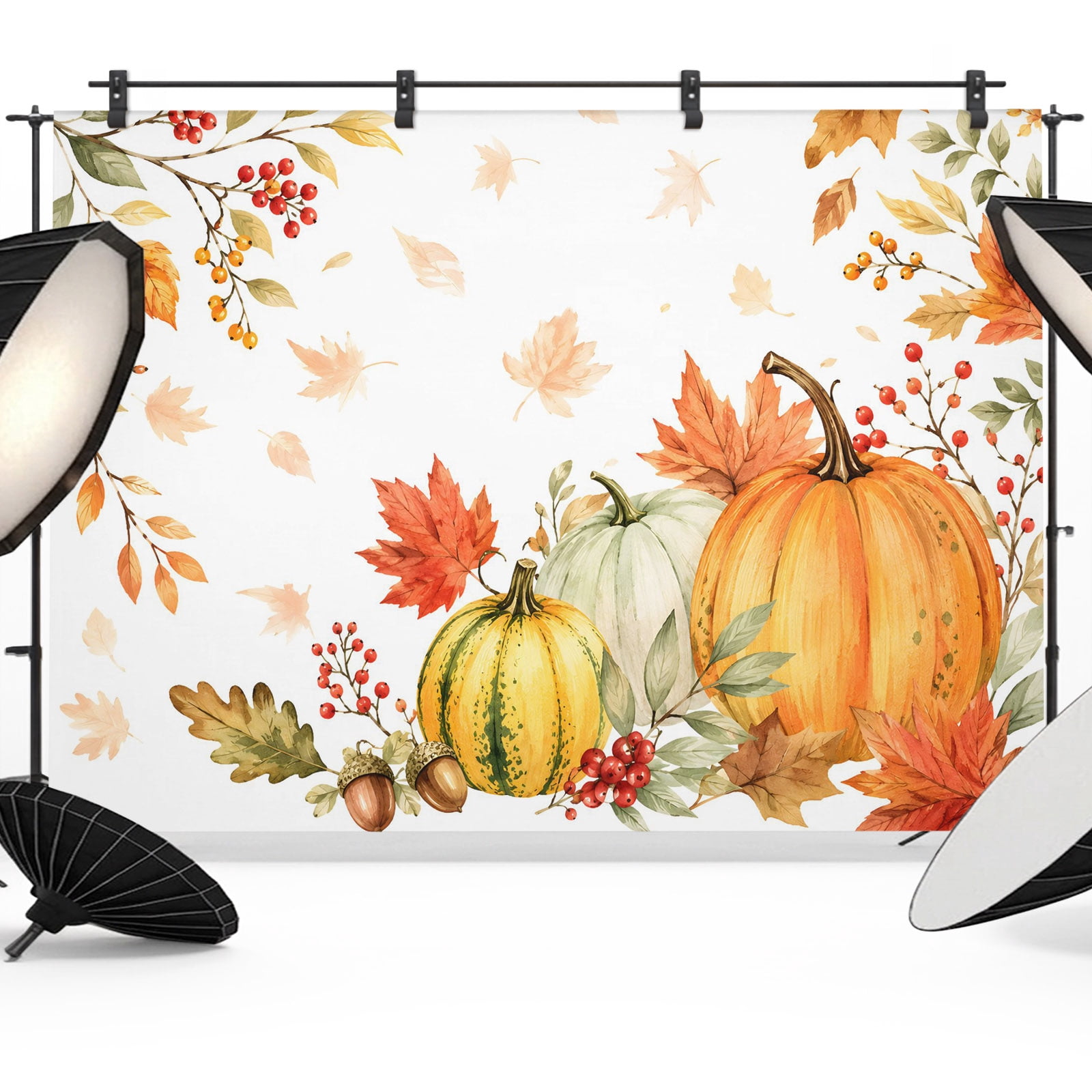 Typical Backdrop 7x5ft Photo Backdrop, Thanksgiving Soft Polyester Backdrop Curtains ...
