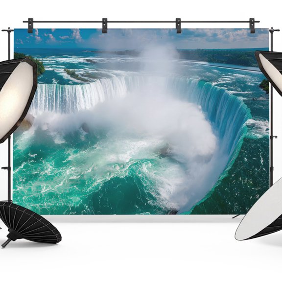 7x5ft Photo Backdrop, Turquoise Seaside Soft Polyester Backdrop Curtains Photography Backdrops, Coastal Waves Nautical Ocean Summer Brushed Background for Photoshoots Studio Video Portrait Parties