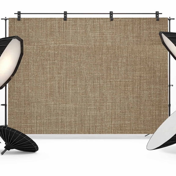 7x5ft Photo Backdrop, Vintage Brown Soft Polyester Backdrop Curtains Photography Backdrops, Farmhouse Retro Dark Solid Color Linen Texture Brushed Background for Photoshoots Studio Portrait Parties