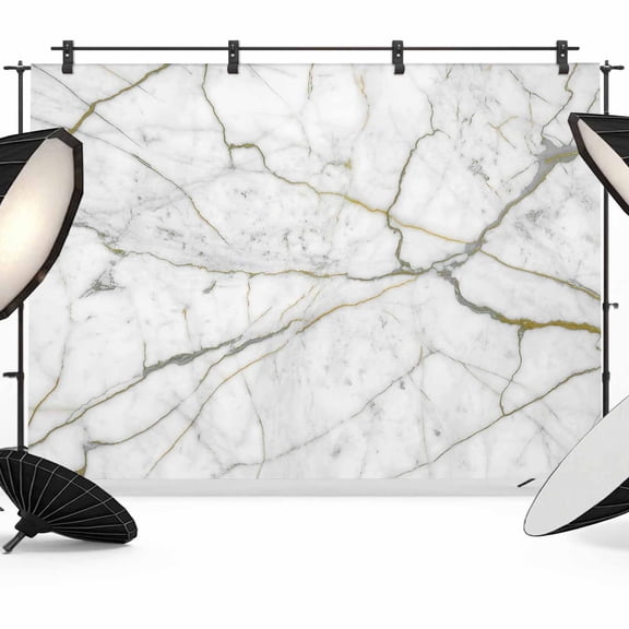 7x5ft Photo Backdrop, White Marble Soft Polyester Backdrop Curtains Photography Backdrops, Modern Abstract Art Ink Painting Brushed Background for Photoshoots Studio Video Portrait Parties