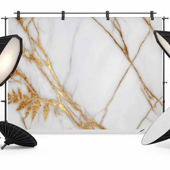 7x5ft Photo Backdrop, White Yellow Marble Soft Polyester Backdrop Curtains Photography Backdrops, Ink Painting Modern Art Brushed Background for Photoshoots Studio Video Portrait Parties