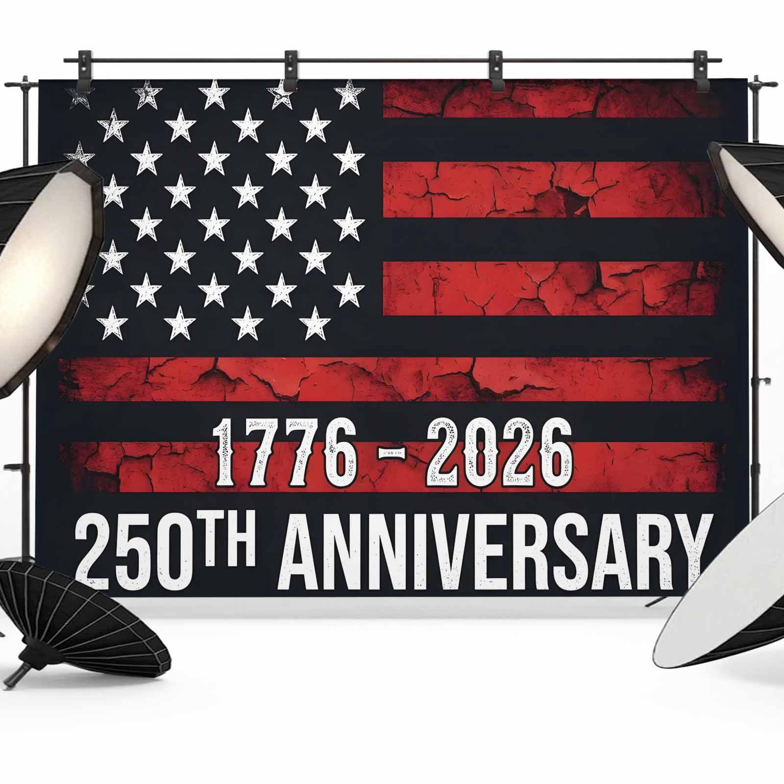 7x5ft Photo Backdrop, Year American Anniversary Flag Soft Polyester ...