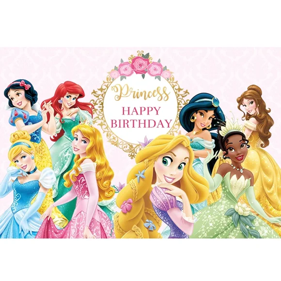 7x5ft Princess Birthday Backdrop Sweet One Castle Photography Background Girls Happy Birthday Party Cake Table Banner Decorations Supplies Photo Booth Props