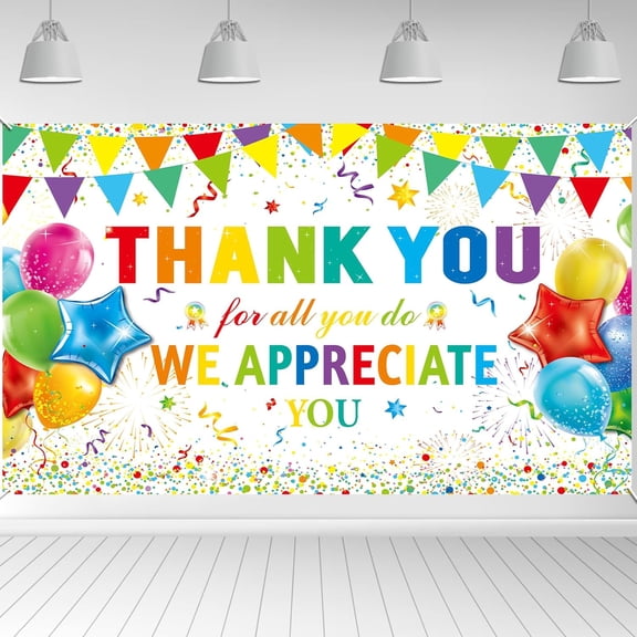 7x5ft Thank You for All You Do Backdrop Employee Teacher Doctor Nurse Staff Background Appreciation Week Party Decorations Banner Photo Booth Props