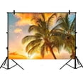 thumbnail image 1 of 7x5ft Tropical Paradise Beach With Palm Trees And The Seaocean Polyester Photography Backdrop For Studio Prop Photo Background, 1 of 3
