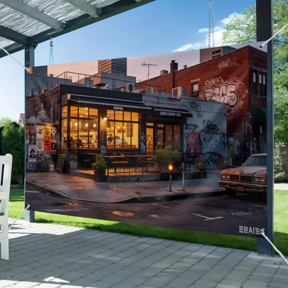 7x5ft Urban Life Backdrop City Rooftop Terrace Modern Outdoor Scene Background Trendy Hip Hop Kids Birthday Wedding Party Decor Portraits Photo Booth Studio Props