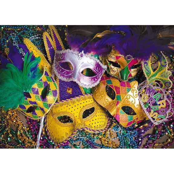 7x5ft Venetian Mardi Gras Decoration Backdrop Carnival Masquerade Photography Backgrounds Mask Colorful Backdrop Party Decoration Banner Studio Props 128