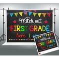 thumbnail image 1 of 7x5ft Welcome Back to School Backdrop Watch Out 1st Grade Here I Come First Day of School Background Welcome Back Classroom Party Decorations Banner Photo Booth Props, 1 of 3