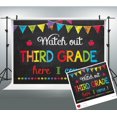 thumbnail image 1 of 7x5ft Welcome Back to School Backdrop Watch Out 3rd Grade Here I Come First Day of School Background Welcome Back Classroom Party Decorations Banner Photo Booth Props, 1 of 3