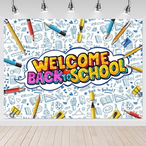 7x5ft Welcome Back to School Backdrop for Kids Classroom Party Decor