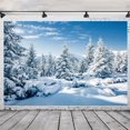 thumbnail image 1 of 7x5ft Winter Snow Forest Pine Tree Backdrop for Christmas New Year, 1 of 5