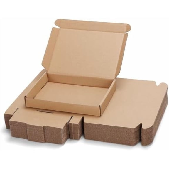 7x5x1 inch Shipping Boxes Bulk 25 Pack Brown, Tab Lock Tuck Top Mailer Boxes for Packaging Small Business, Small Cardboard Gift Boxes for Wrapping Mailing Present
