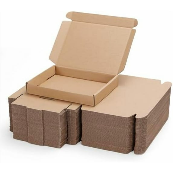 7x5x1 inch Shipping Boxes Bulk 50 Pack Brown, Tab Lock Tuck Top Mailer ...