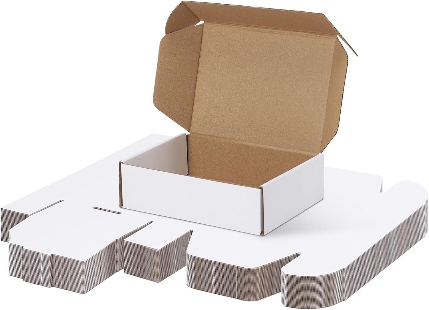 7x5x2 Inch Shipping Boxes 30 Pack White, Tab Lock Tuck Top Mailer Boxes ...