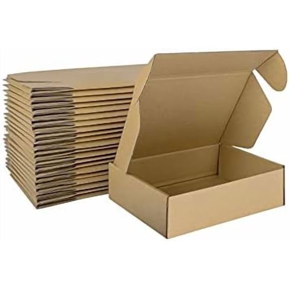 7x5x2 Inches Shipping Boxes Pack of 25, Small Corrugated Cardboard Box for Mailing Packing Literature Mailer