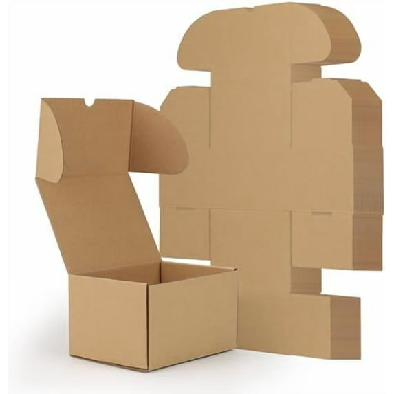 7x5x4 Small Shipping Boxes Set of 40, Brown Corrugated Cardboard Mailer ...