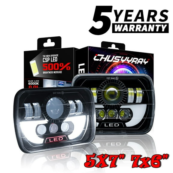 7x6" For Toyota Pickup 1982-1995 Truck 4Runner LED Headlight DRL Turn Signal