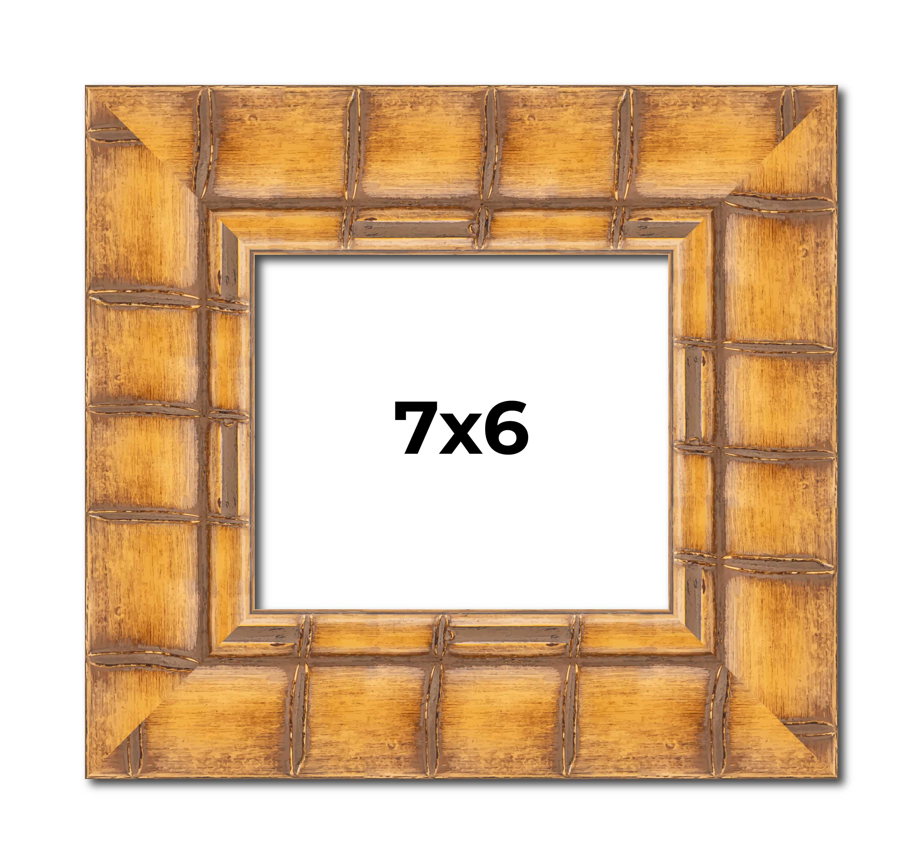 7x6 Frame Beige Real Wood Picture Frame Width 3 inches | Interior Frame ...