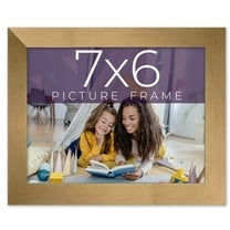7x6 Frame Gold Bronze Solid Wood Picture Frame Width 0.75 Inches | Interior Frame Depth 0.5 Inches