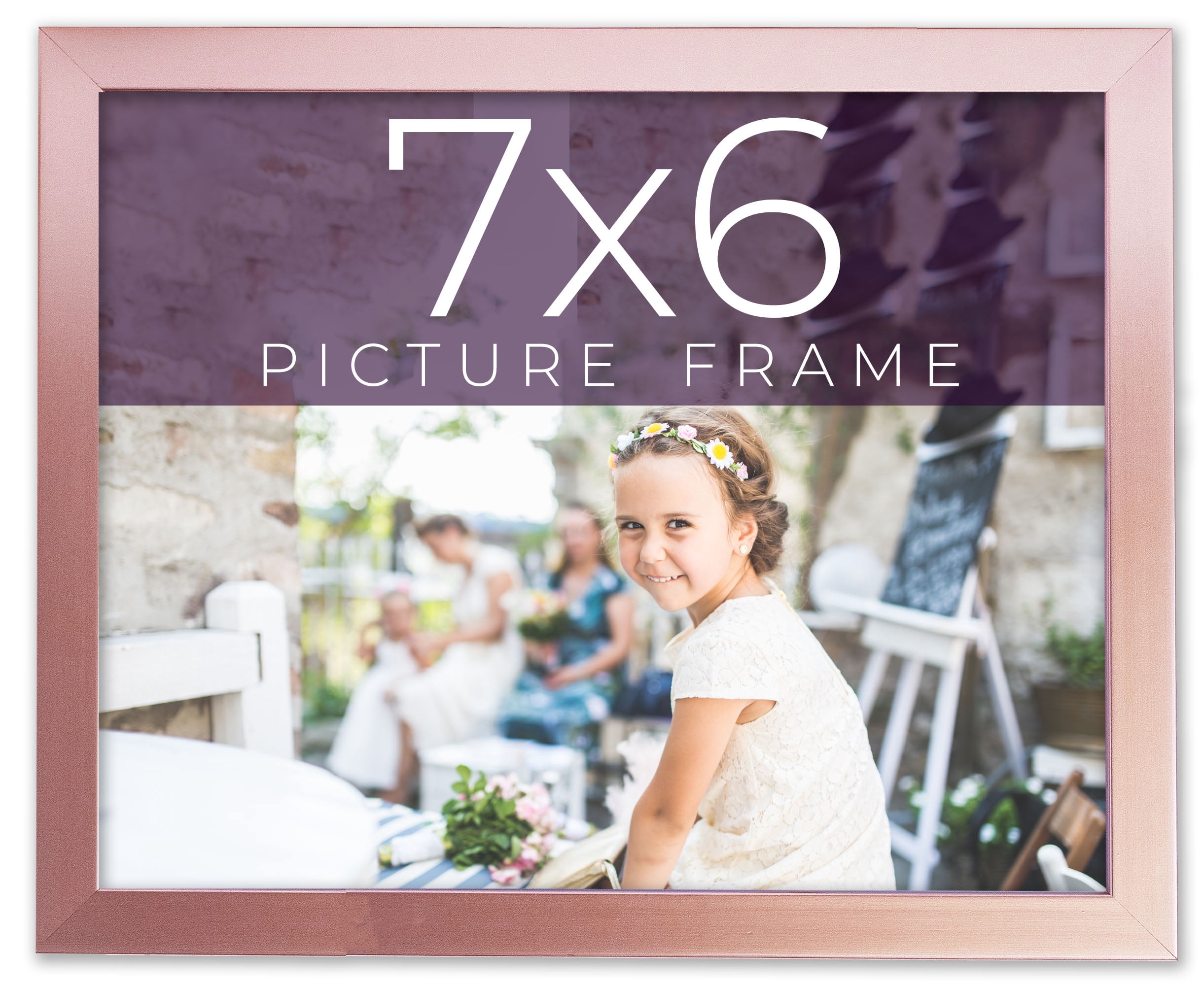 7x6 Frame Pink Real Wood Picture Frame Width 0.75 inches | Interior ...